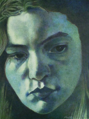 Dipinto olio tela ritratto - su,