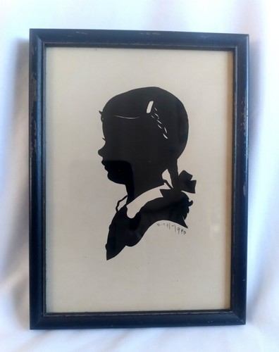 Vintage silhouette nera - vintage, carta